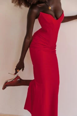 Cherry Strapless Corset Dress 32 Cherry Strapless Corset Dress -Pinkyy Kleider Geschaft 002092a