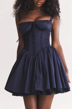 French Navy Corset Mini Dress 22 French Navy Corset Mini Dress -Pinkyy Kleider Geschaft 004481