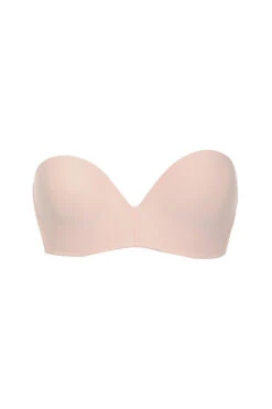 Plain Molded Strapless Bra - Beige -Pinkyy Kleider Geschaft 1501091513 plain strapless backless bra nude 1