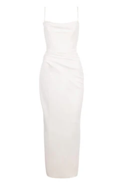 Ivory Draped Bridal Gown - Limited Edition -Pinkyy Kleider Geschaft 1594787554 sb6077 01