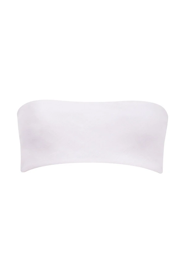 White Linen Mix Bandeau Top 16 White Linen Mix Bandeau Top – Bild 16