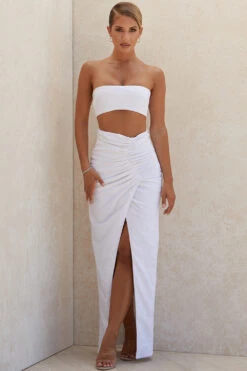 White Linen Mix Bandeau Top 22 White Linen Mix Bandeau Top -Pinkyy Kleider Geschaft 1596708273 tanicejada 1