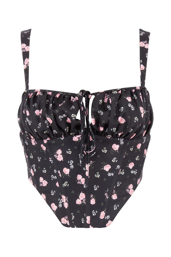 Black Floral Corset 14 Black Floral Corset – Bild 14