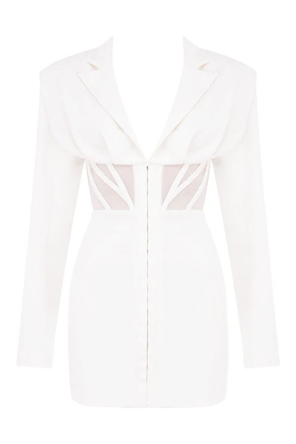 White Blazer Corset Dress 16 White Blazer Corset Dress – Bild 16