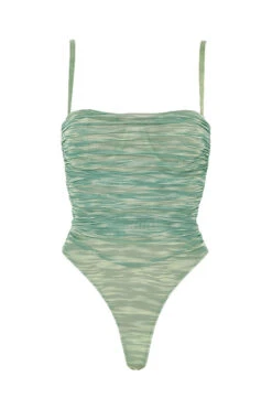 Ivy Print Ruched Mesh Bodysuit -Pinkyy Kleider Geschaft 1614752421 sb5503d 01a