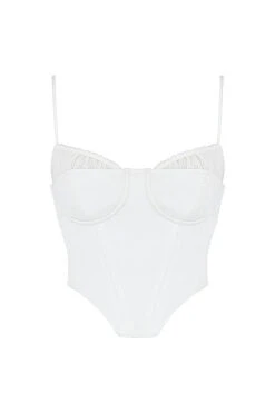 White Gathered Corset 23 White Gathered Corset -Pinkyy Kleider Geschaft 1619151015 sb7143 01