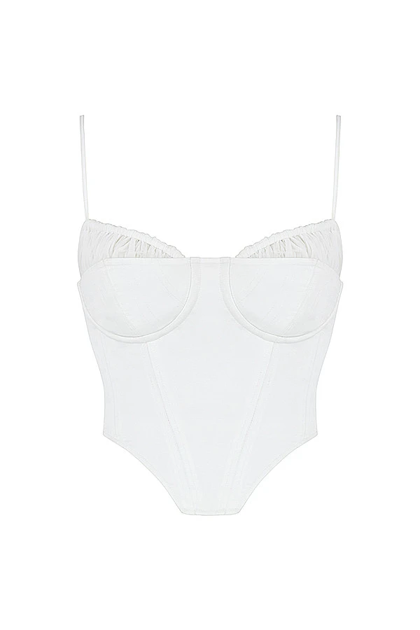White Gathered Corset 11 White Gathered Corset – Bild 11