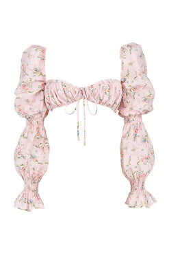 Pink Floral Shirred Bralette Top 15 Pink Floral Shirred Bralette Top -Pinkyy Kleider Geschaft 1624169588 sb7433a 01