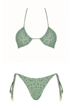 Green Floral Reverse Triangle Bikini -Pinkyy Kleider Geschaft 1625132908 lira green dark print 01