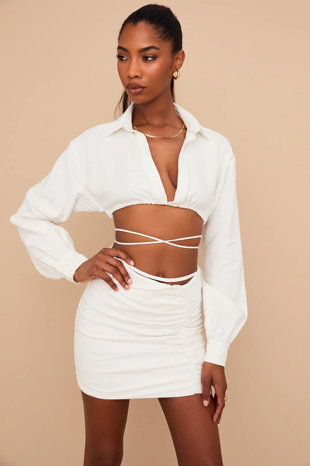 Off White Folded Waist Mini Skirt 4 Off White Folded Waist Mini Skirt – Bild 4