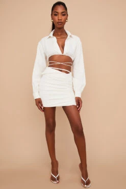 Off White Folded Waist Mini Skirt 17 Off White Folded Waist Mini Skirt -Pinkyy Kleider Geschaft 1627248233 emmyiris 1