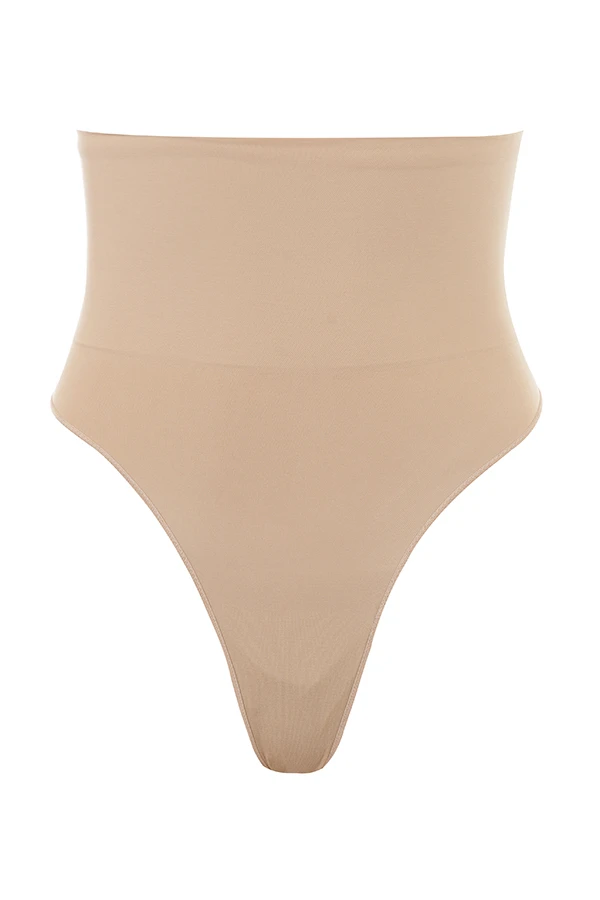 Sculpting High Waist Thong Almond 7 Sculpting High Waist Thong Almond – Bild 7