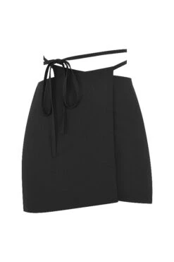 Mistress Rocks 'Pixie' Black Wrap Front Mini Skirt -Pinkyy Kleider Geschaft 1628761668 chr2639 01