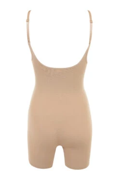 Mid Thigh Sculpting Bodysuit Almond -Pinkyy Kleider Geschaft 1628833632 ultimate control bodysuit begie 02