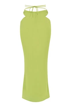 Lime Green Georgette Maxi Skirt -Pinkyy Kleider Geschaft 1634191539 sb7824 01