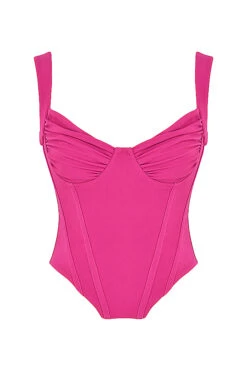 Fuchsia Boned Corset Top -Pinkyy Kleider Geschaft 1634721520 sb7879 01