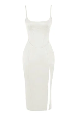 Ivory Satin Corset Midi Dress 29 Ivory Satin Corset Midi Dress -Pinkyy Kleider Geschaft 1636533439 sb7457c 01