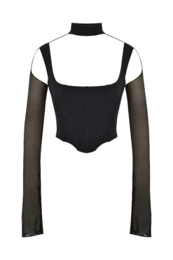 Black High Neck Corset -Pinkyy Kleider Geschaft 1637305832 sb7808 01