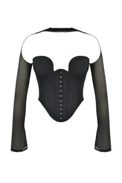Black Structured Corset -Pinkyy Kleider Geschaft 1637306450 sb7839 01
