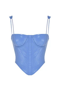 Cornflower Blue Vegan Leather Corset 19 Cornflower Blue Vegan Leather Corset -Pinkyy Kleider Geschaft 1640675154 sb7726 01
