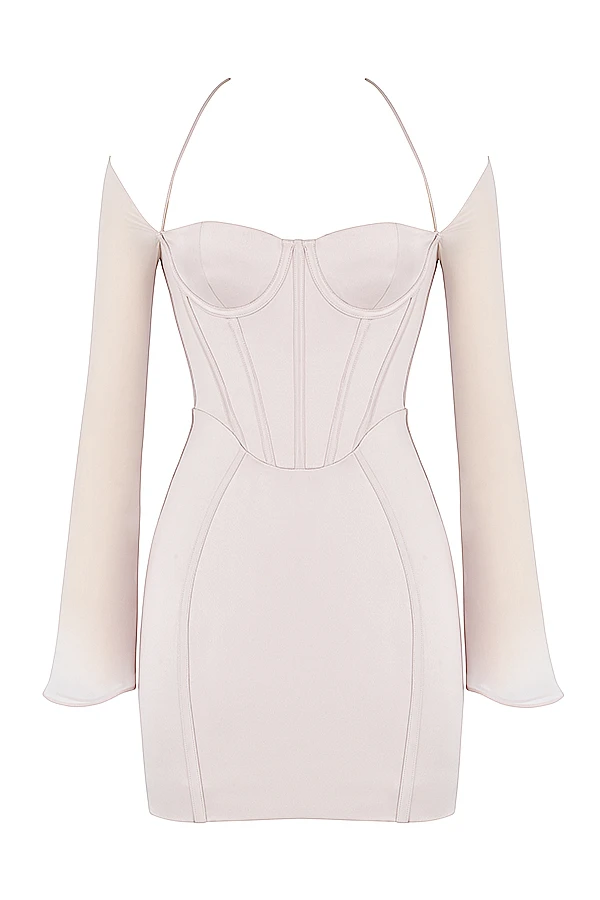 Crystal Satin Corset Mini Dress 12 Crystal Satin Corset Mini Dress – Bild 12