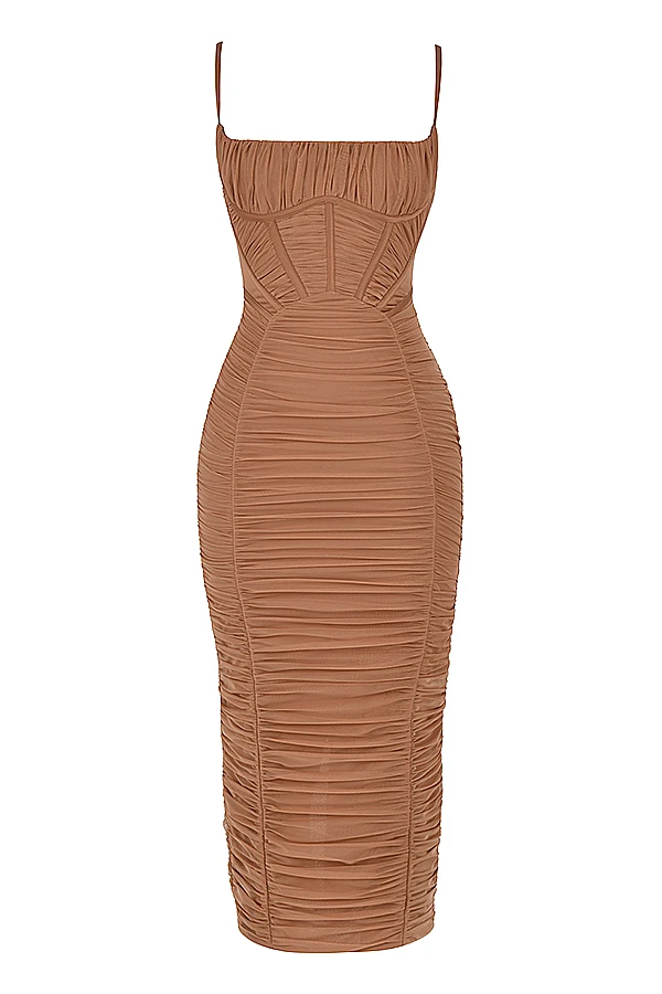 Mocha Corset Maxi Dress 11 Mocha Corset Maxi Dress – Bild 11