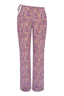 Violet Floral Cutout Trousers -Pinkyy Kleider Geschaft 1651741772 sb8131 01