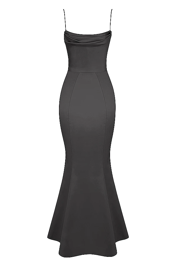 Shadow Satin Fishtail Gown 10 Shadow Satin Fishtail Gown – Bild 10