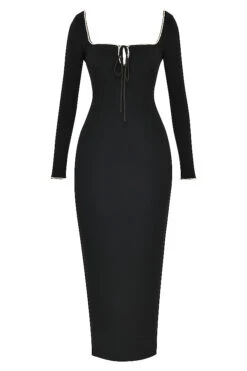 Black Crystal Embellished Maxi Dress -Pinkyy Kleider Geschaft 1666690138 sb8712 01