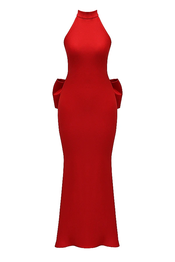 Red Bow Halter Dress 18 Red Bow Halter Dress – Bild 18
