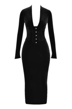 Black Velvet Corset Dress -Pinkyy Kleider Geschaft 1673505518 sb8844a 01 1