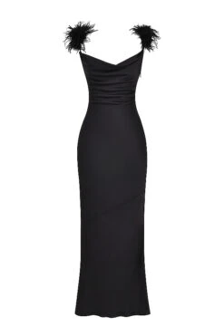 Black Satin Maxi Dress -Pinkyy Kleider Geschaft 1673508496 sb8905 01