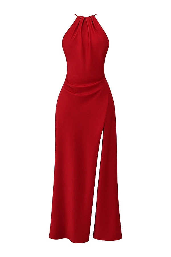 Red Rose Thigh Slit Maxi Dress 15 Red Rose Thigh Slit Maxi Dress – Bild 15