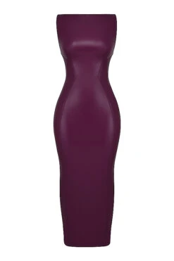 Merlot Vegan Leather Maxi Dress 23 Merlot Vegan Leather Maxi Dress -Pinkyy Kleider Geschaft 1676358797 sb8915 01