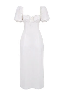 White Puff Sleeve Sundress 35 White Puff Sleeve Sundress -Pinkyy Kleider Geschaft 1678264560 sb8981a 01