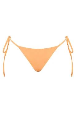 Light Orange Tie Side Bikini Bottom -Pinkyy Kleider Geschaft 1684397934 sbb1012g 01