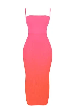 Ombre Flame Maxi Dress -Pinkyy Kleider Geschaft 1689152750 sb9491 01