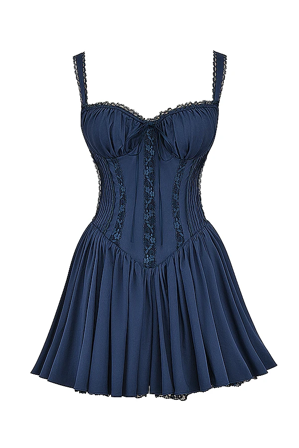 French Navy Corset Mini Dress 11 French Navy Corset Mini Dress – Bild 11