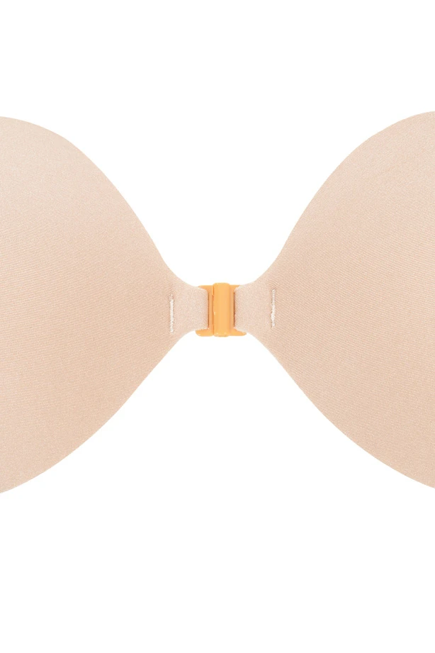 Front Fastening Moulded Microfibre 'V' Bra - Beige 7 Front Fastening Moulded Microfibre 'V' Bra - Beige – Bild 7