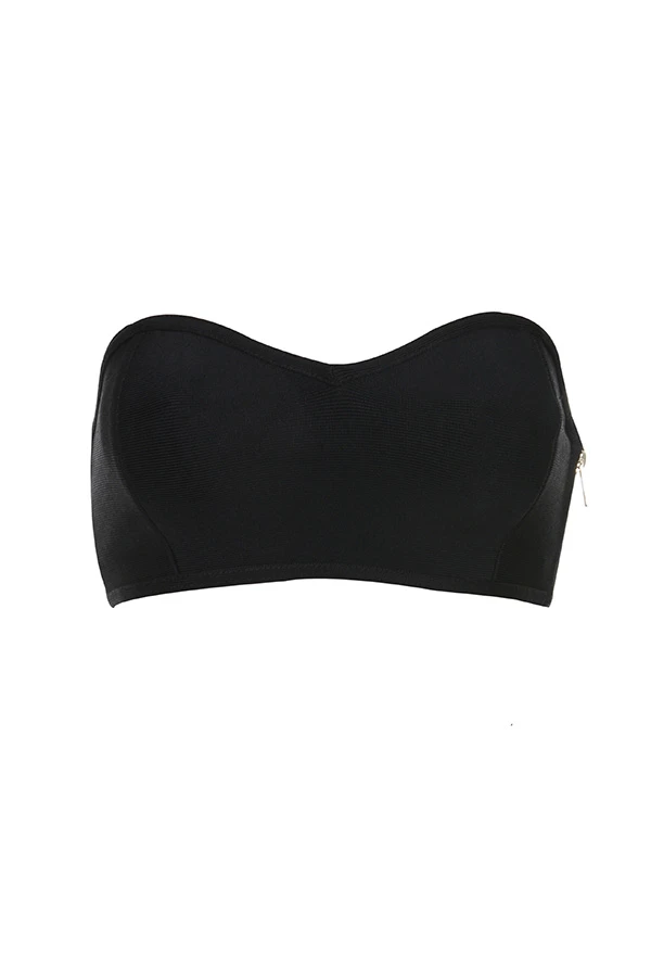 Black Bandage Strapless Bra 1 Black Bandage Strapless Bra