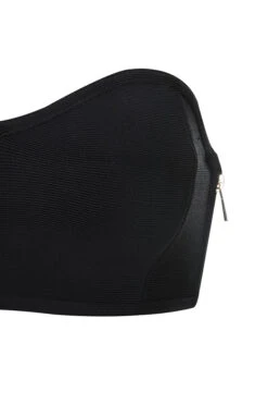 Black Bandage Strapless Bra 7 Black Bandage Strapless Bra -Pinkyy Kleider Geschaft Naked bra black 04