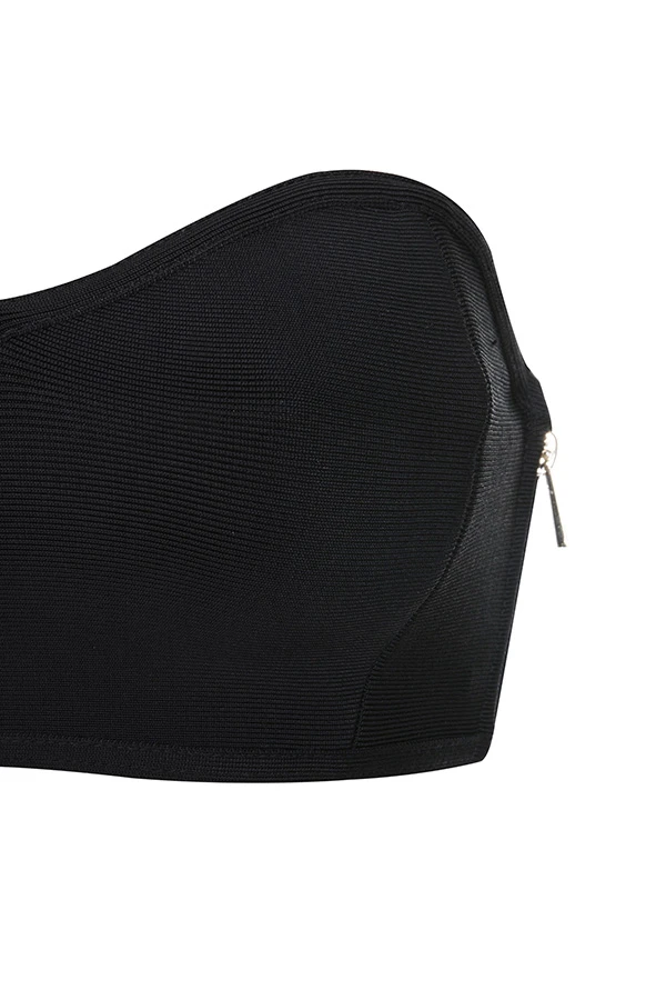 Black Bandage Strapless Bra 4 Black Bandage Strapless Bra – Bild 4