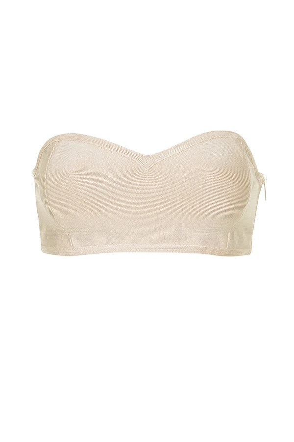 Beige Bandage Strapless Bra 1 Beige Bandage Strapless Bra