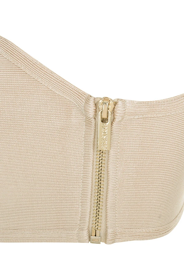 Beige Bandage Strapless Bra 5 Beige Bandage Strapless Bra – Bild 5