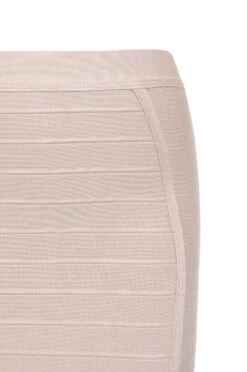 Beige Knee Length Bandage Pencil Skirt 16 Beige Knee Length Bandage Pencil Skirt -Pinkyy Kleider Geschaft Sorcha NUDE 02