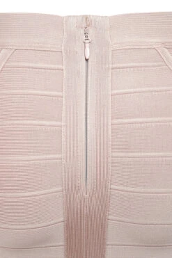 Beige Knee Length Bandage Pencil Skirt 17 Beige Knee Length Bandage Pencil Skirt -Pinkyy Kleider Geschaft Sorcha NUDE 05