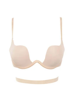Multi Position Adjustable Bra - Beige -Pinkyy Kleider Geschaft U Bra Adjustable Strap Bra nude 01