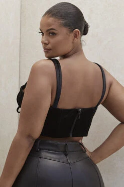 Black Velvet Cupped Corset Top 31 Black Velvet Cupped Corset Top -Pinkyy Kleider Geschaft aayla 14