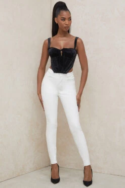 Black Velvet Cupped Corset Top 27 Black Velvet Cupped Corset Top -Pinkyy Kleider Geschaft aayla 16