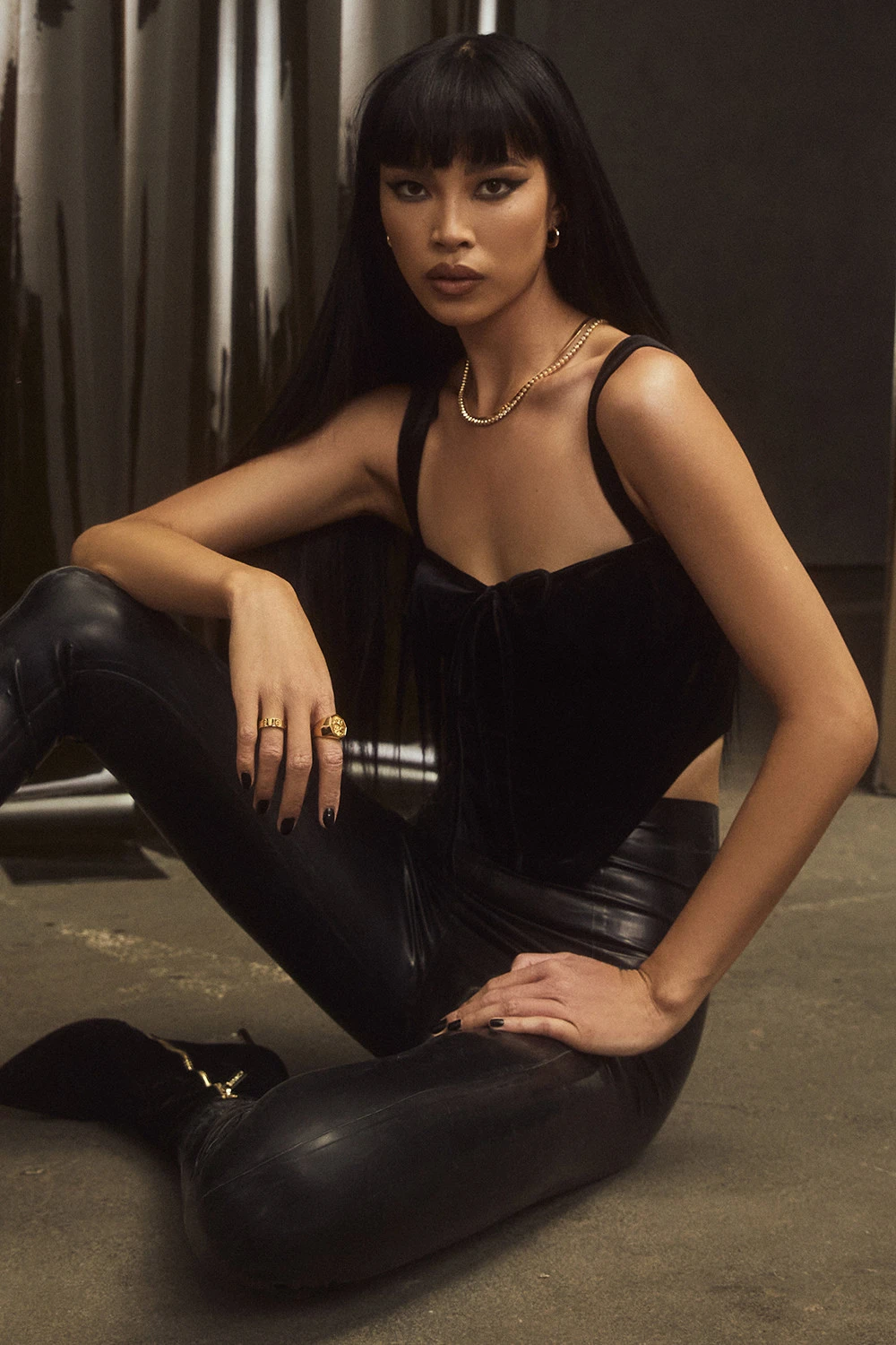 Black Velvet Cupped Corset Top 15 Black Velvet Cupped Corset Top – Bild 15